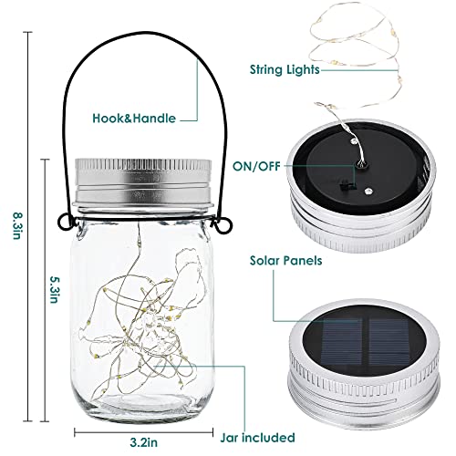 Hanging Mason Jar Solar Lights (6 Count)