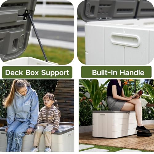 110 Gallon Lockable Resin Deck Box
