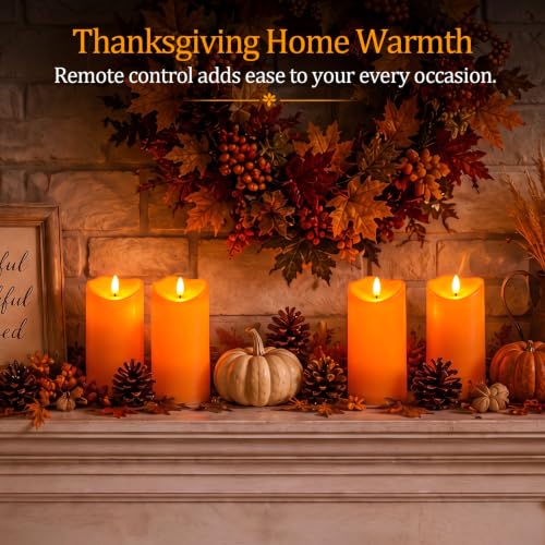 Halloween Orange Waterproof LED Candles (2 Count)