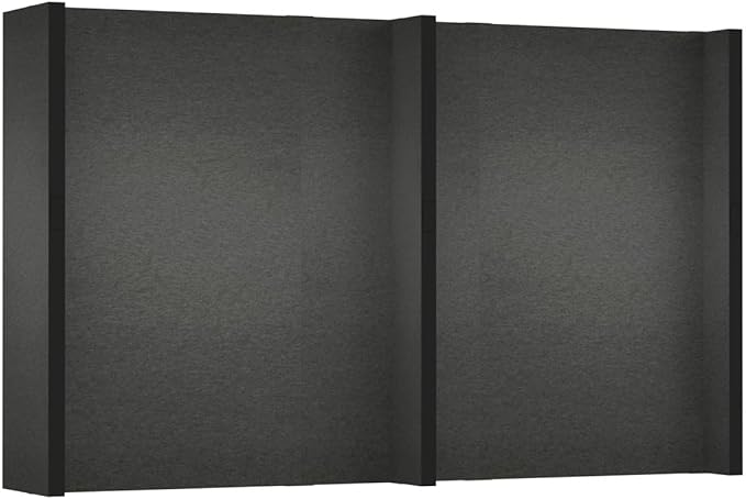 EverPanel Modular 11' x 7' Wall Kit | Dark Gray SoundSorb with Black Trim | Room Divider | Interlocking Wall Panels | Temporary Room Separator | Configurable Partition
