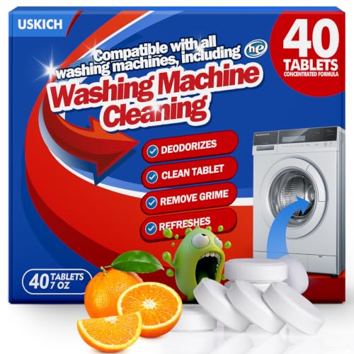 40 Pack Washing Machine Cleaner Tablets (40 Count)