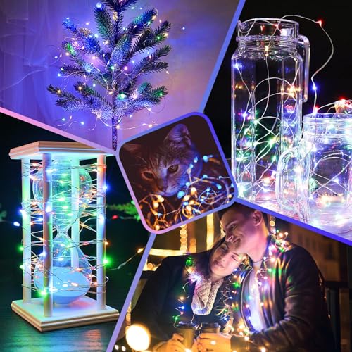 4 Pack 33FT 100 LED Fairy Lights Battery Operated with Timer & Remote (4 Count)