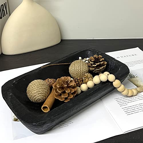 Wooden Dough Bowl Decor
