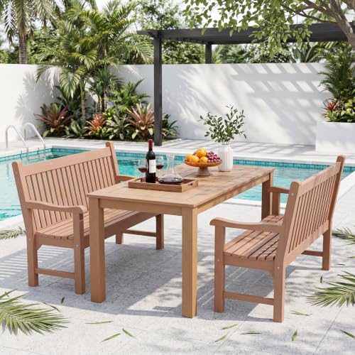 2 Person Outdoor Bench with 700 Lbs Weight Capacity