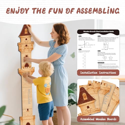 Personalized Name Wood Kids Growth Chart