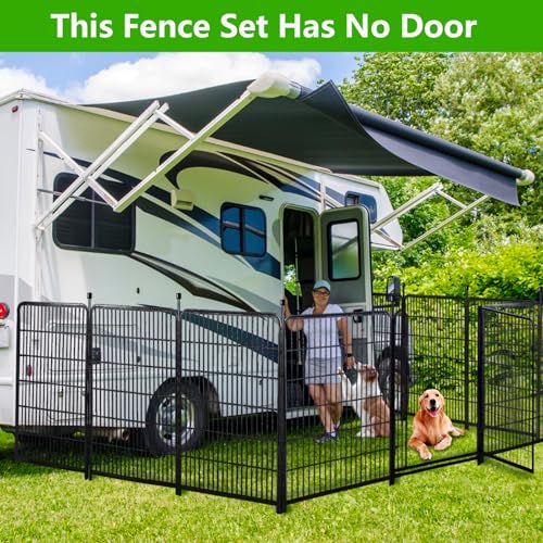 40in(H) Doorless Fence for Garden 14 Panels， 31.2 Ft(L) Barrier, Outdoor Garden Protection for Dogs Low Threshold,Indoor Fence Without Gate (31.2 Foot)