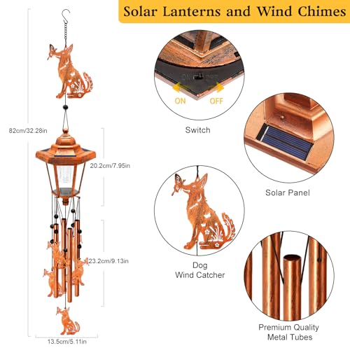 Large Solar Dog Wind Chimes
