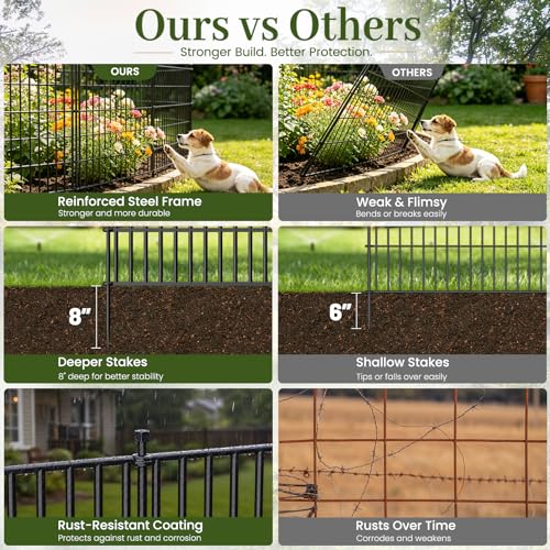 No Dig Garden Fence Outdoor for Yard (315.52 sq ft sq ft)