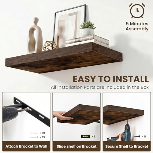24 Inch Floating Shelves for Wall