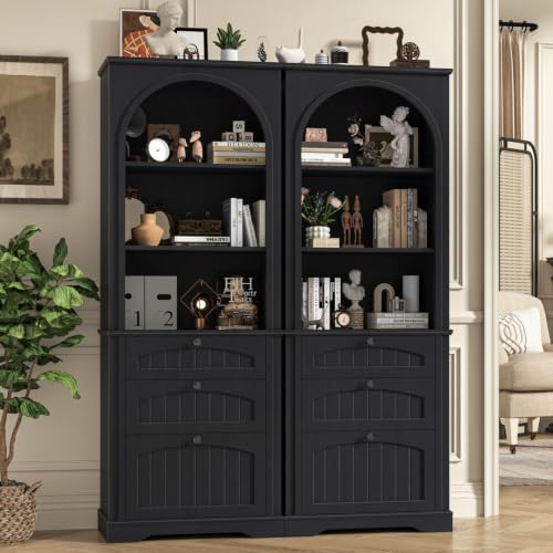 Farmhouse Bookshelf with File Drawers