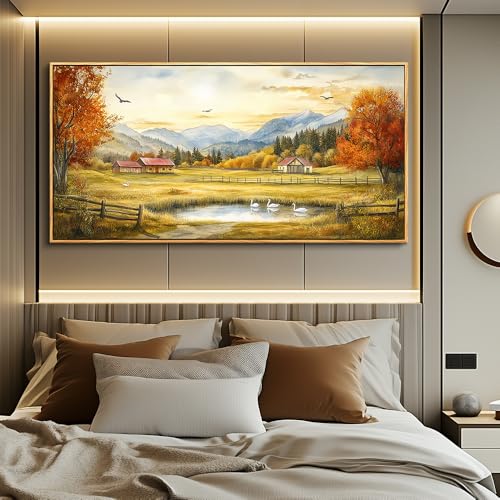 Large Canvas Wall Decor For Living Room Wall Art For Farmhouse Office Mural For Bedroom Ink
