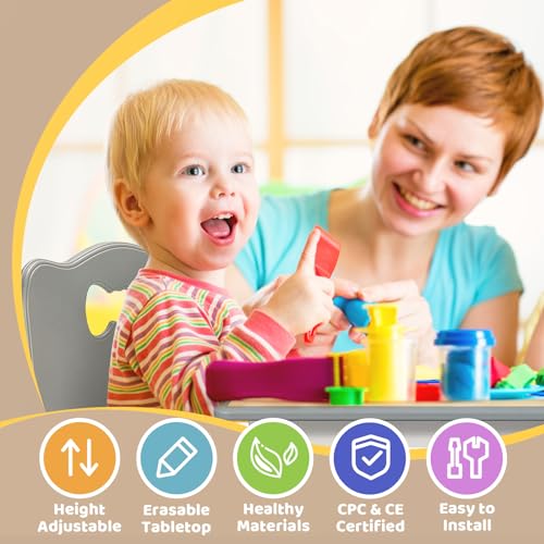 Kids Table and 4 Chairs Set for Ages 3