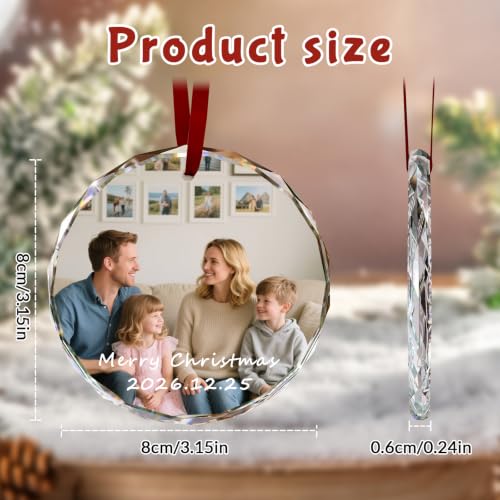 Custom Christmas Ornament Glass