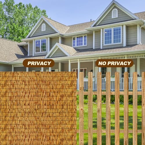Bamboo Fence Reed Fencing 4Feet High Bamboo Privacy Screen Outdoor for Patio (40 Sq Ft)