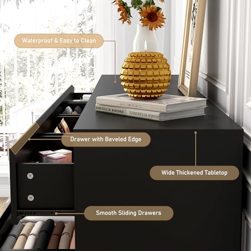 Black Malm Dresser for Bedroom