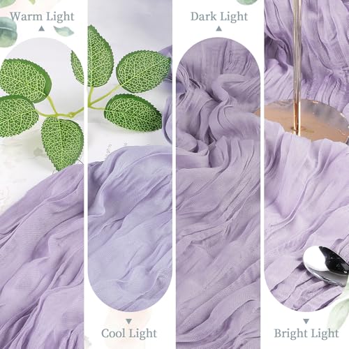 6 Pack Purple Cheesecloth Table Runner 35×120 Inch Boho Gauze Home Decor (5.28 Ounce)