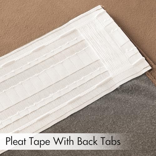 Blush Beige Velvet Pinch Pleat Blackout Curtains W52 X L90 Inches (2 Count)