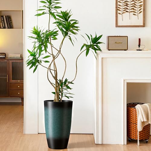 Autodaya 23.8" Tall Outdoor Planters Set of 2 Flower Pot for Outdoor Plants (2 Count)