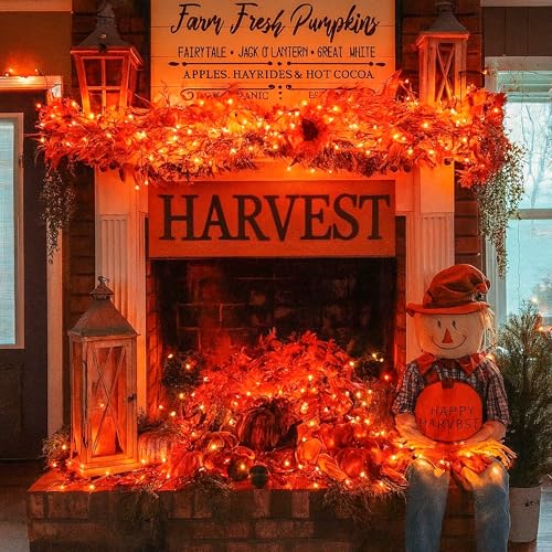 Orange Halloween Mini String Lights (13 Foot)