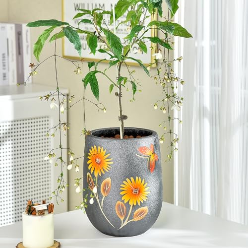 10.6 Inch Hand Painted Ceramic Succulent Plant Pot