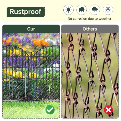 10 Panels No Dig Decorative Garden Fence (10 Count)