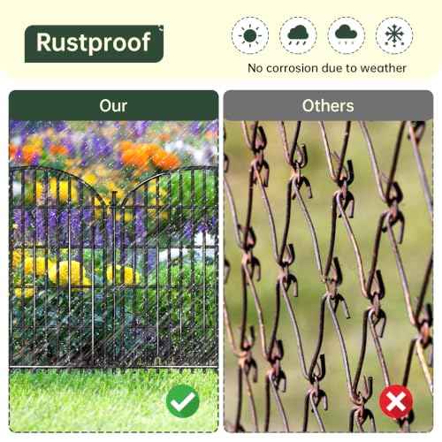 20 Panels No Dig Decorative Garden Fence (20 Count)