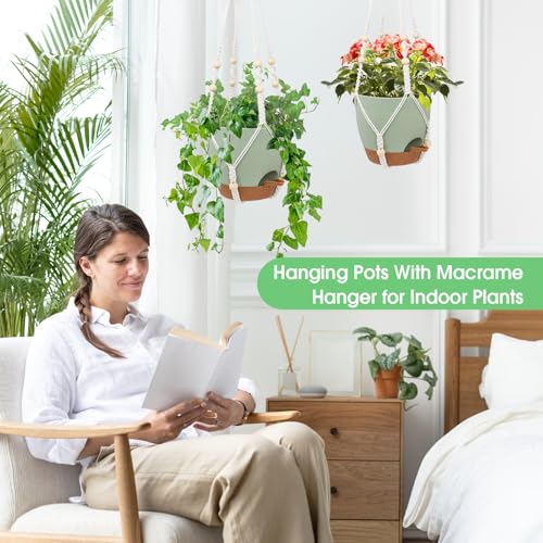 Hanging Planters for Indoor Outdoor Plants (2 Count)