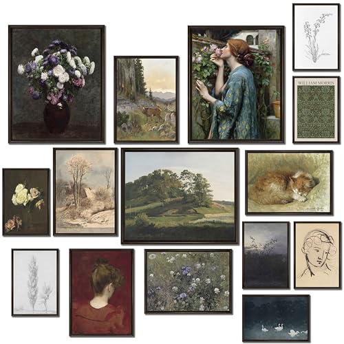 15PCS Unframed Dark Academia Vintage Art (15 Count)