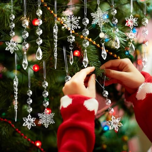 Crystal Christmas Tree Ornaments (48 Count)
