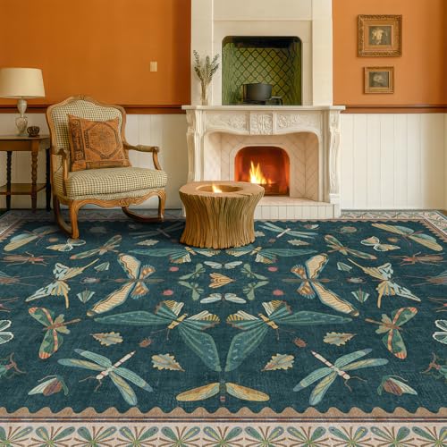 Vintage Teal Area Rugs for Living Room 6x8 (48 Sq Ft)