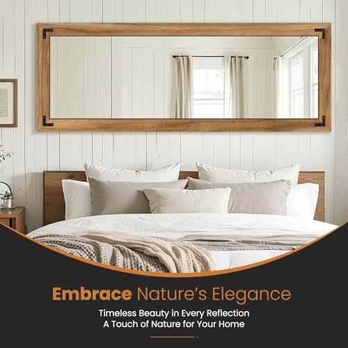 Wood Framed Full Length Mirror for Wall