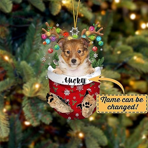 Shetland Sheepdog 2 Dog Christmas Ornament