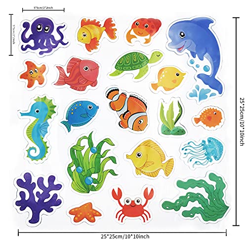Sea Animals 40pcs Thick Gel Clings (40 Count)