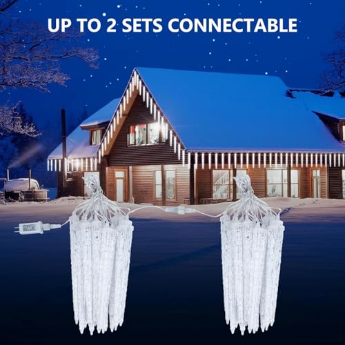 Christmas Meteor Shower Icicle Lights Outdoor (960 Count)