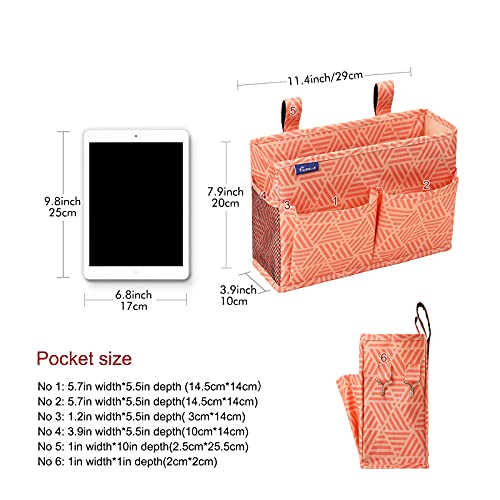 Bedside Caddy Hanging Bed Organizer Storage Bag Pocket for Bunk and Hospital Beds