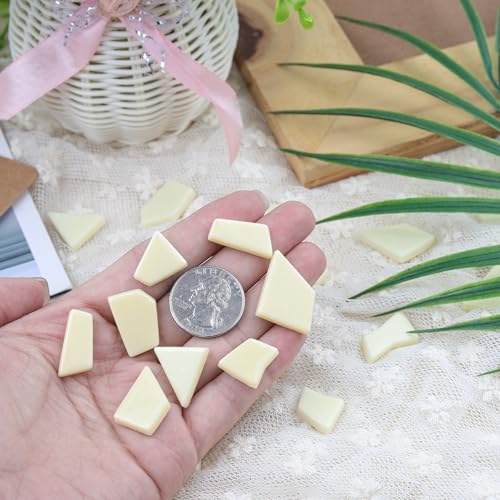 200g Ivory Mosaic Tiles for Crafts Bulk (7.05 Ounce)