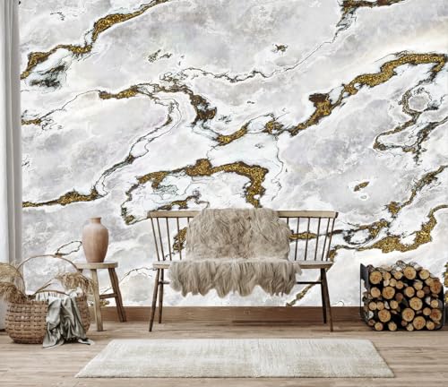Marble Wallpaper Large Abstract Gold Wall Mural
