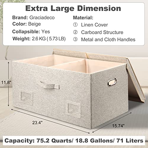 Storage Bins with Lids Fabric Closet Organizers Cubes Office Organization (3 Count)