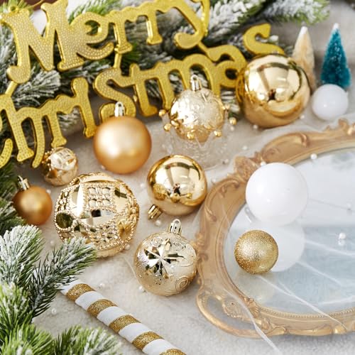87 Pack Shatterproof Christmas Ball Ornaments Set (87 Count)