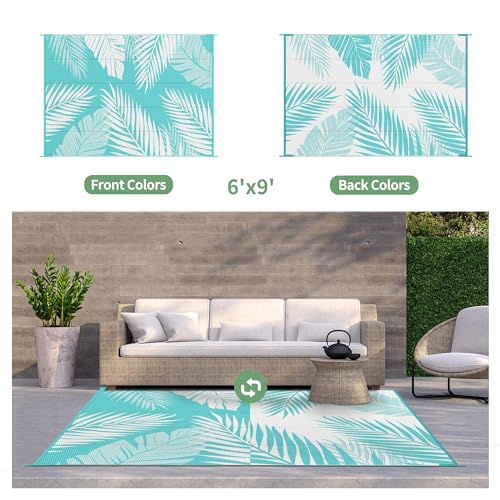 Outdoor Rug Waterproof Plastic Rugs for Patio