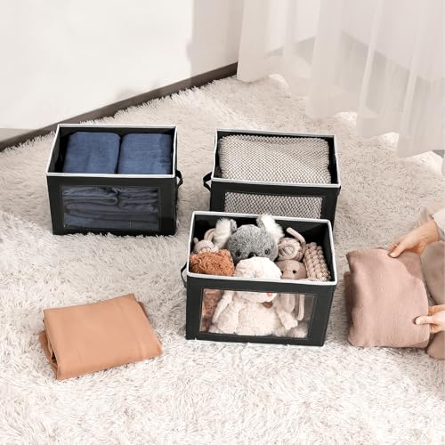 Cube Storage Bins with Lids (4 Count)