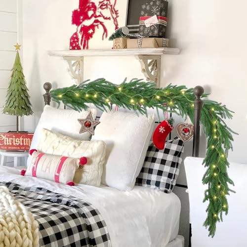 4Pcs 6Ft Artificial Norfolk Pine Garlands