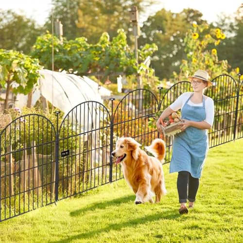Tall Garden Fence with Gate 40 in