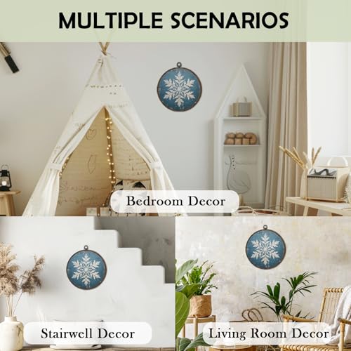 Winter Snowflake Christmas Wall Art Framed