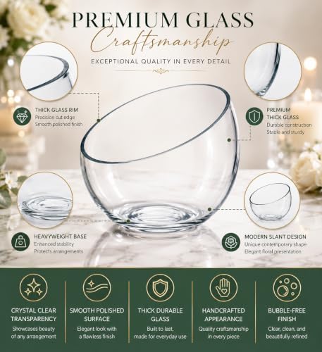 Slant Cut Bowl Glass