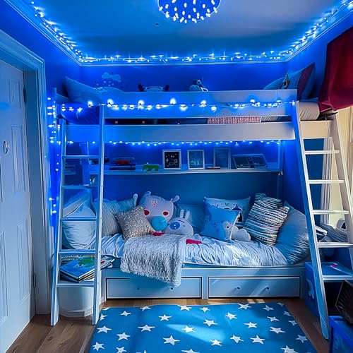 168ft 600 Blue LED Christmas Lights Outdoor Waterproof with Remote (168 Foot)