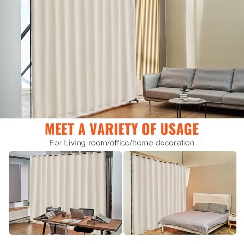 Room Divider Portable Panel Room Divider with Wheels Curtain Divider Stand