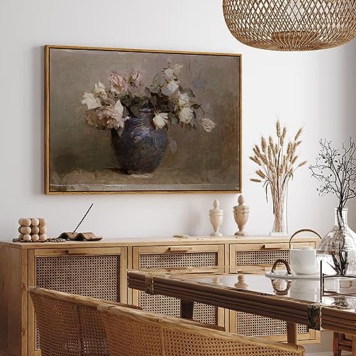 Framed Canvas Wall Art Vintage Decor