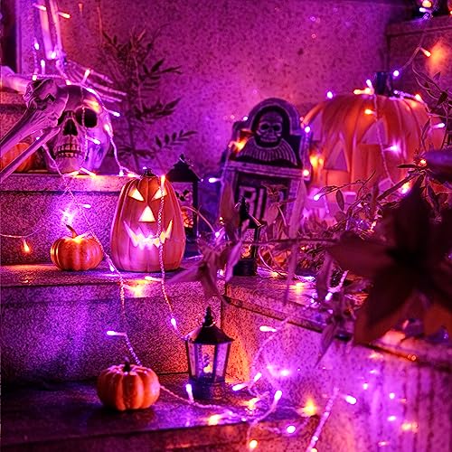 33 FT 100 LED Orange and Purple Halloween String Lights Indoor (33 Foot)