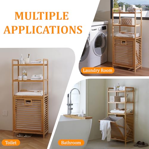 Tilt Out Laundry Hamper with 3 Tier